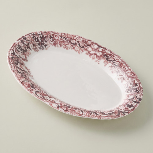 Floransa Kayık Tabak 26 cm Yeşil