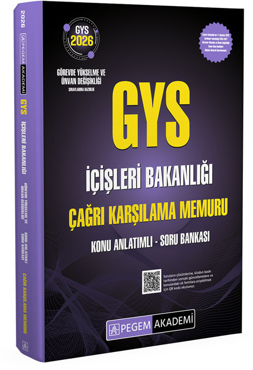 2026 GYS İçişleri Bakanlığı Çağrı Karşılama Memuru Konu Anlatımlı Soru Bankası
