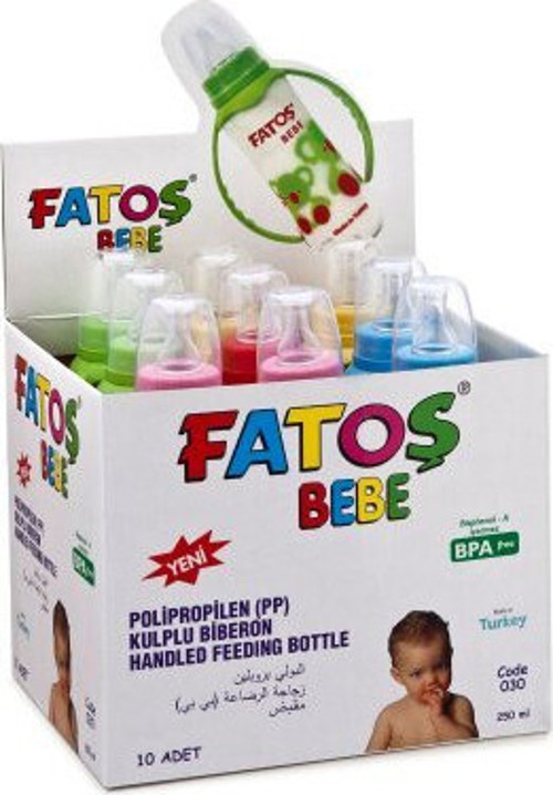-030 Pp.Plastik Biberon 250ml Kulplu - 8'li Paket
