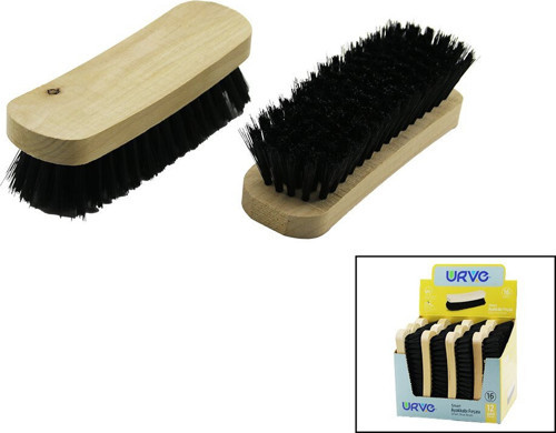 Urve URV-3215 Smart Ayakkabı Fırçası 16 cm Ahşap Tutacak - 12'li Paket