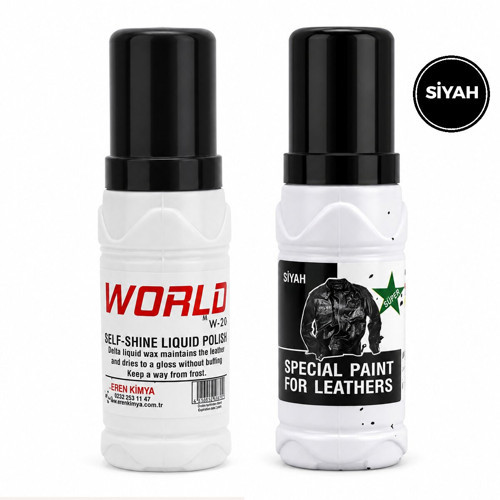 World W-26 Boya Specıal Paınt For Leathers 100ml Çanta Siyah Deri Mont Sıvı Likit - 12'li Paket