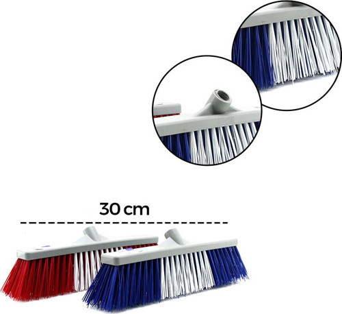 Günsan Plastik Çalı Fırçası 30cm Kıl Boyu 8.5cm 021 030 Sert Bahçe - 12'li Paket