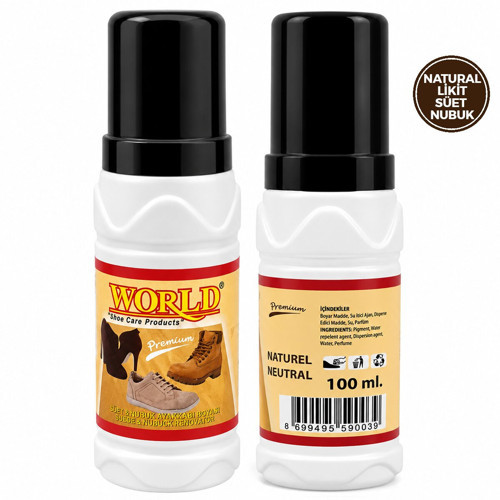 World Ayakkabı Boyası 100ml Likit Natural Süet Nubuk - 12'li Paket