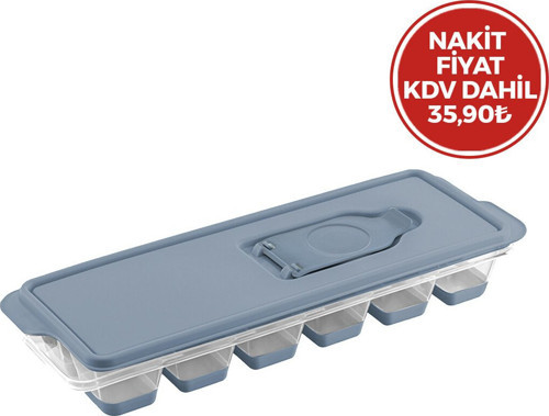 Dünya MTF-16014-999 Silikon Buzluk Plastik Kapaklı Küp Şekil - 36'li Paket