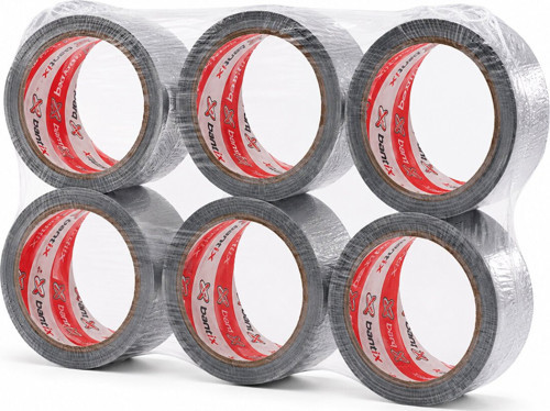Hasbant HAS-0076 Tekli Çadır ve Tamir Bantı 48MMX10M Bandı Gri- 6'li Paket