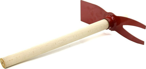 İBİCO-055 K13-056 Çapa Çatallı 6x10cm Ahşap Saplı 45cm Geniş Ağızlı 7x10.5cm 2İN1 Metal - 12'li Paket