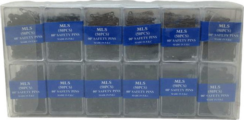 Safety PINS-978 Mini Çengelli İğne NO-00" 50 Adet.PLS.KUTU Siyah Taksun - 36'li Paket