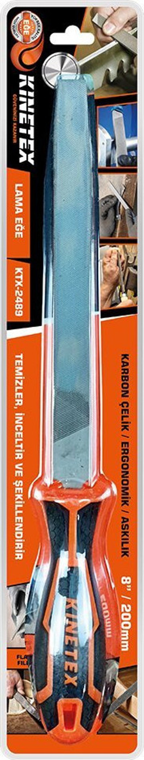 Knitex KTX-2489 Metal Eğe Törpü 200mm 8" Lama Plastik Saplı - 12'li Paket