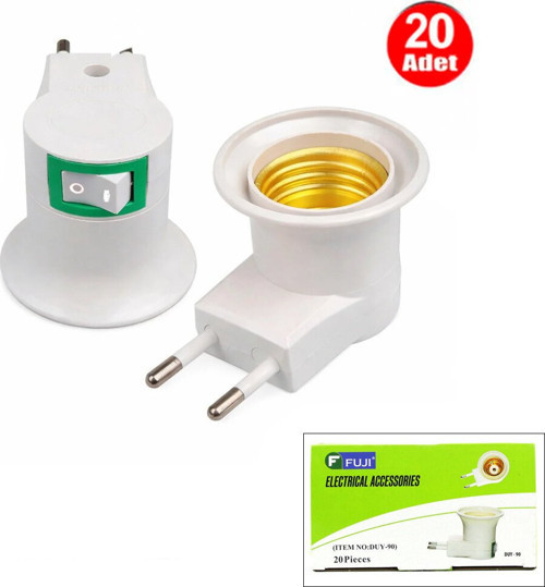 DUY-90 Anahtarlı Duy Fiş - 20'li Paket