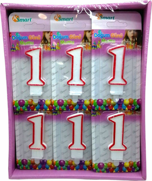 K-5511 Rakamlı Doğum Günü Mumu - 36'li Paket