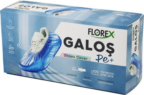FLOREX-992 Tek Kullanımlık Galoş 100 Adet Paket - 24'li Paket