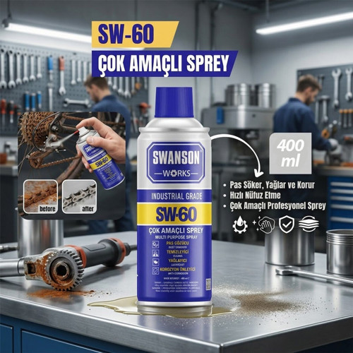 Works SW-60 Çok Amaçlı Yağlayıcı Sprey 400ml - 24'li Paket