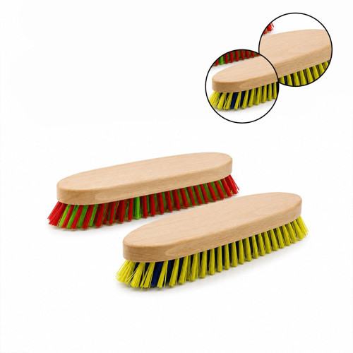 Günsan Temizlik Fırçası Kıl Boyu 2.7cm Tutamak 26.5cm 022 004 Sert Halı Güverte Ahşap Tutamaklı - 12'li Paket