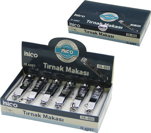 İ15-002 Tırnak Makası Büyük Gri - 12'li Paket