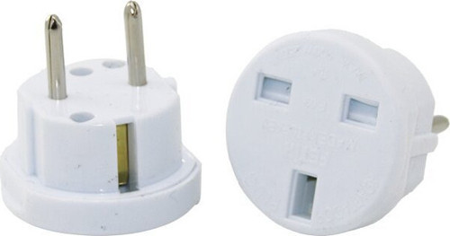 F-09 250V 900W 10A Beyaz İngiliz Adaptör Fiş - 60'li Paket