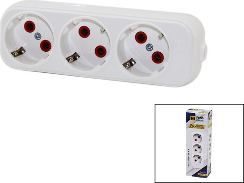 KOD-315-00 Topraklı Grup Priz Klemensli 16A - 250V 3'lu - 25'li Paket