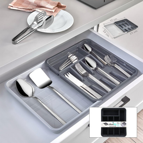 KP-168 Kayar Kaşıklık Ayarlanabilir Çekmece İçi 29x49x33cm - 18'li Paket