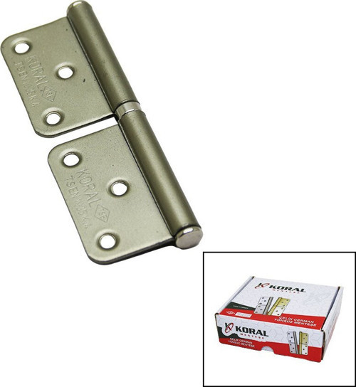 Koral Çelik Cerman Yönsüz Sabit Menteşe 12cm Saten - 20'li Paket