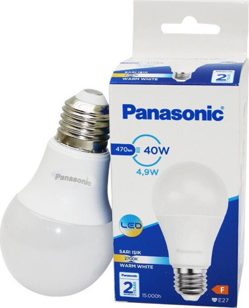 LED Ampul 4.9W 40W 470LM E27 Sarı Warm White - 20'li Paket