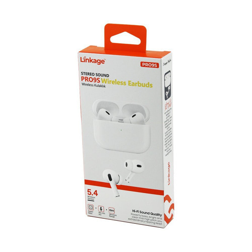PRO-9S Bluetooth ve Wireless Kablosuz Kulaklık BT-5.4 10mt Kapasite Kulak İçi Silikonlu - 10'li Paket