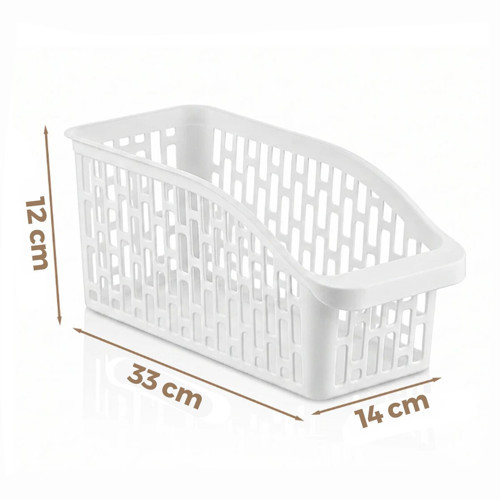 Urve UR-3562 Plastik Çok Amaçlı Organizer 33x12x14cm Beyaz Düzenleyici - 60'li Paket