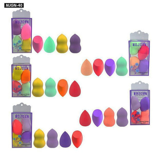 MJGN-40 Seti 4 Adet Tombik Renkli Makyaj Sünger - 6'li Paket