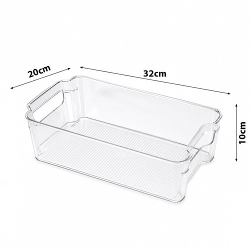 Urve UR-3570 Plastik Mika Modüler Çok Amaçlı Organizer 32x20x10cm Şeffaf Düzenleyici - 24'li Paket