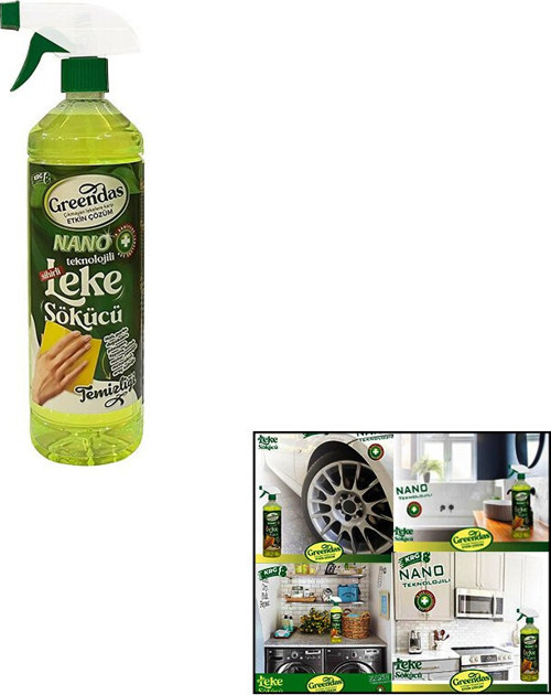 Leke Sökücü Sprey 1lt Sihirli Yeşil Su Tüm Yüzeyler Pas Temizleyici Yağ Kir - 12'li Paket