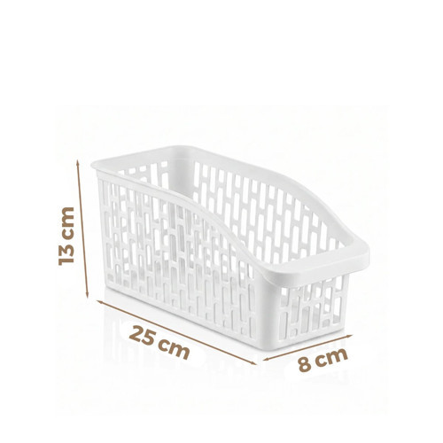 Urve UR-3563 Plastik Çok Amaçlı Organizer 25x13x8cm Orta Beyaz Düzenleyici - 48'li Paket
