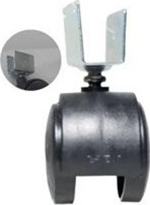 Erect ERC-550 Çiftli Plastik Teker 50mm Kısa Sunta Geçme - 10'li Paket