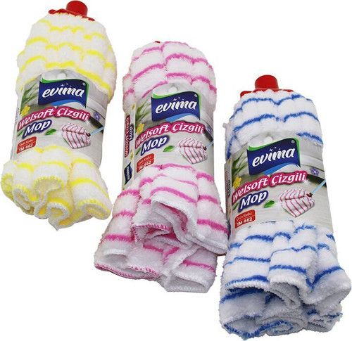 Evima TM-662 Welsoft Çizgili Havlu Mop - 100'li Paket