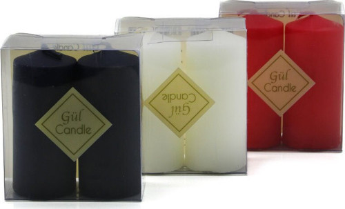 Gül Candle GL-214 Renkli Takoz Mum 2 Adet - 72'li Paket