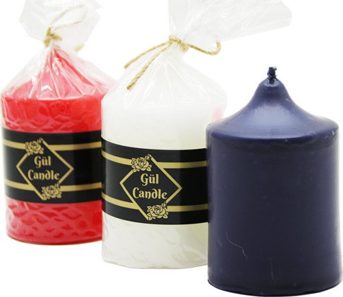 Gül Candle Takoz Mum 5x7 Küçük Renkli - 40'li Paket