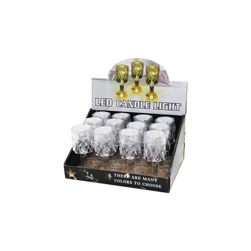 Enfa RA-515 Kristal Damlalı Mumluk ve Masa Lamba Mini Pilli - 12'li Paket