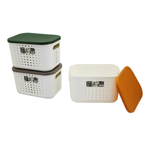 Lova LV-351 Bubble Organizer Kulplu Kapaklı Kutu Plastik 26.9x18.7x8.2cm 6.2 lt - 12'li Paket