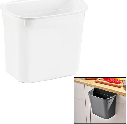 DÜNYA-07109-101 Askılı Kova ve Dolap Düzenleyici 178x278x233mm 7lt Kapaksız Kar Beyaz - 18'li Paket