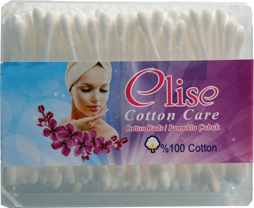Favori Cotton Kulak Çöpü Kare Kutu Pamuklu Çubuk - 12'li Paket