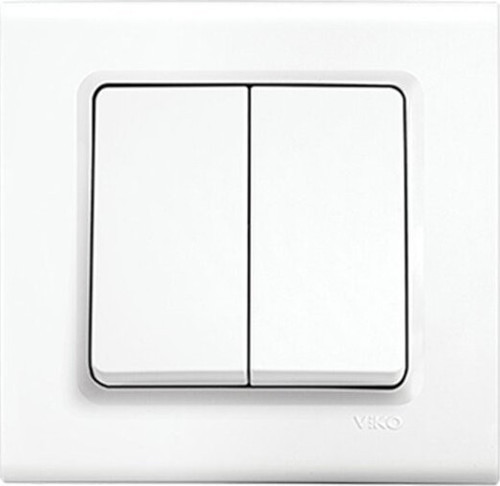 Viko Linnera S Komütatör 9140 0002 Beyaz Çerçeveli - 15'li Paket