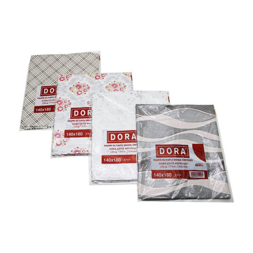 Dora Hazır Elfaylı Desenli Muşamba ve Masa Örtüsü 140x180cm - 10'li Paket