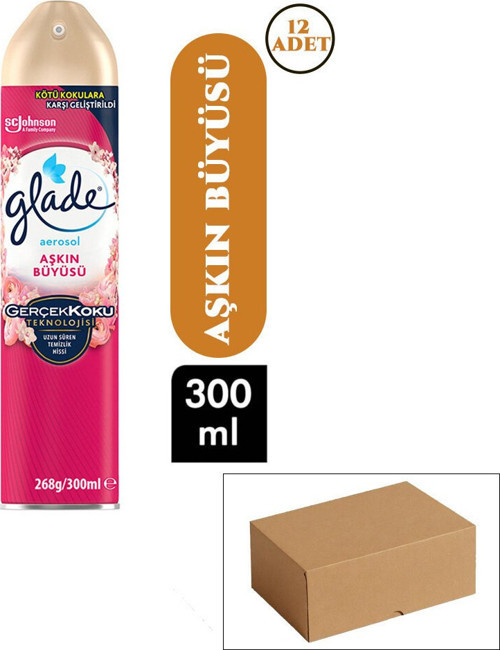Aerosol Aşkın Büyüsü Ortam Oda Kokusu Sprey 300ml - 12'li Paket