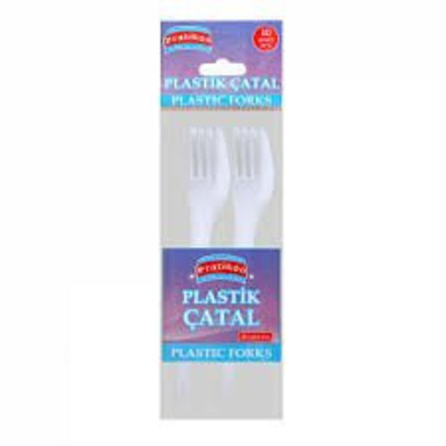 PR-1140 Plastik Çatal 10 Adet - 50'li Paket