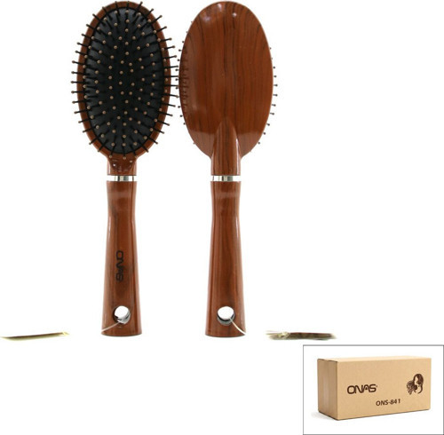 Onas ONS-841 Fön ve Saç Fırçası ve Tarak Oval Plastik K.Kahverengi - 12'li Paket