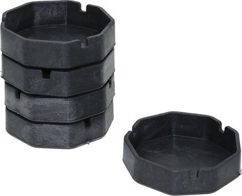 İbico Küllük Çap: 9.5cm Derinlik: 2.3cm 8 Gen Plastik Mat Siyah - 10'li Paket