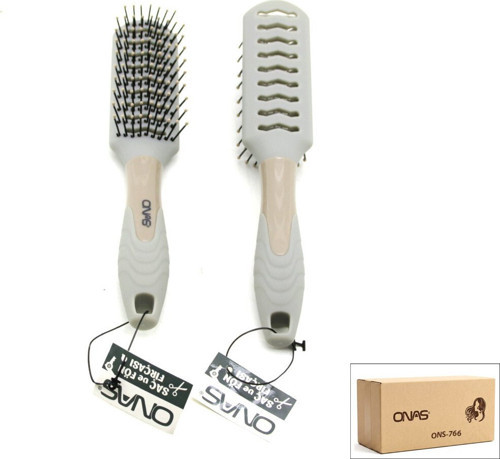 Onas ONS-766 Fön ve Saç Fırçası ve Tarak 23cm Plastik Gövde Sikon Kaplı Uç Gri - 12'li Paket