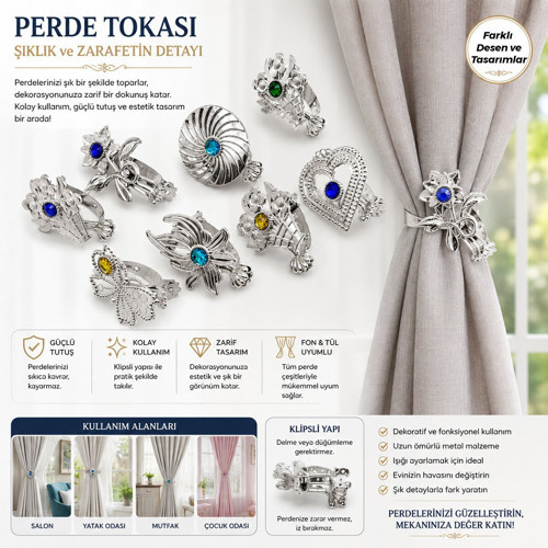Esra Perde Tokası - 100'li Paket