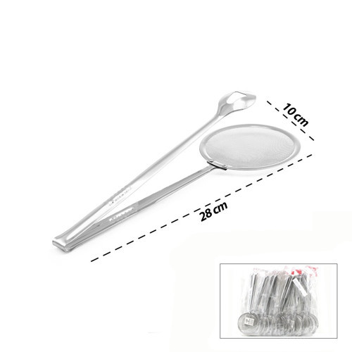 -103 Çörek Kızartma Maşası M.Sap 19cm Tel Süzgeçli 10cm Metal Maşa 24.5cm Metal Çerçeve - 20'li Paket