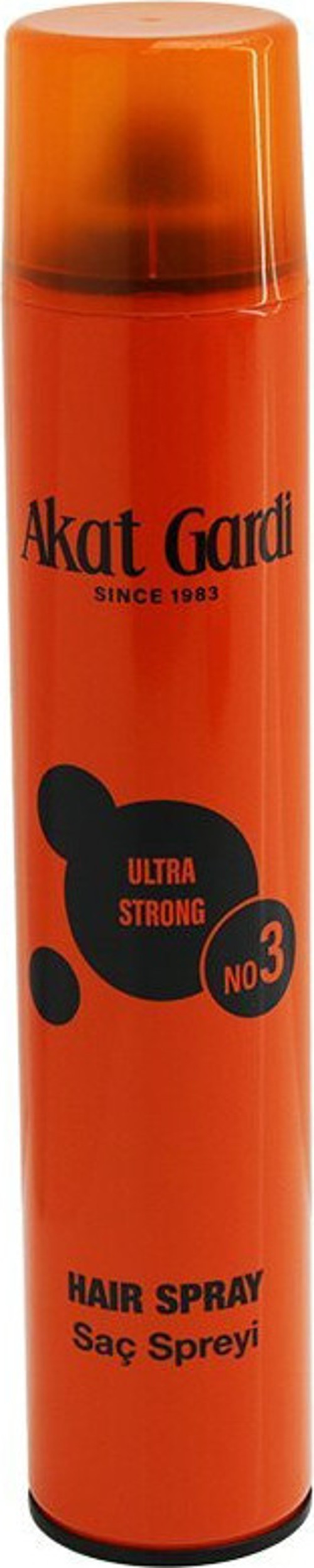 Akat Gardi Saç Spreyi 400ml NO:3 Turuncu Ultra Strong - 12'li Paket