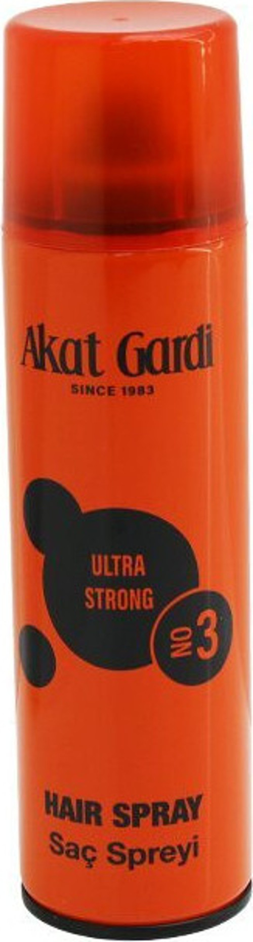 Akat Gardi Saç Spreyi 180ml NO:3 Turuncu Ultra Strong - 12'li Paket