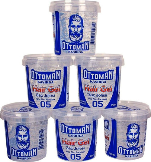 Ottoman Kasırga Saç Jölesi 150ml Şeffaf Extra Sert - 6'li Paket
