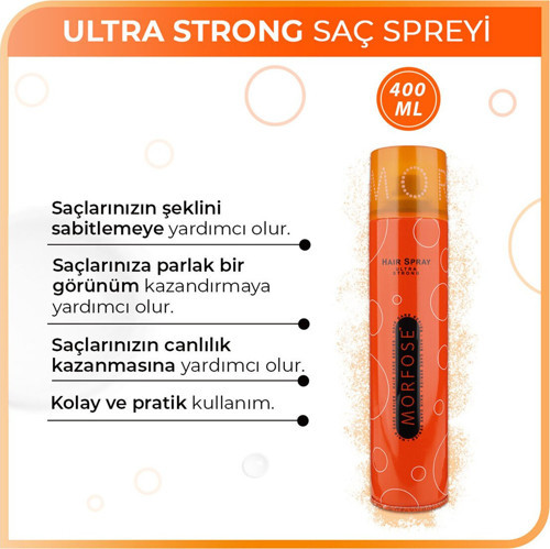 Ultra Saç Spreyi Turuncu 400 ml - 12'li Paket